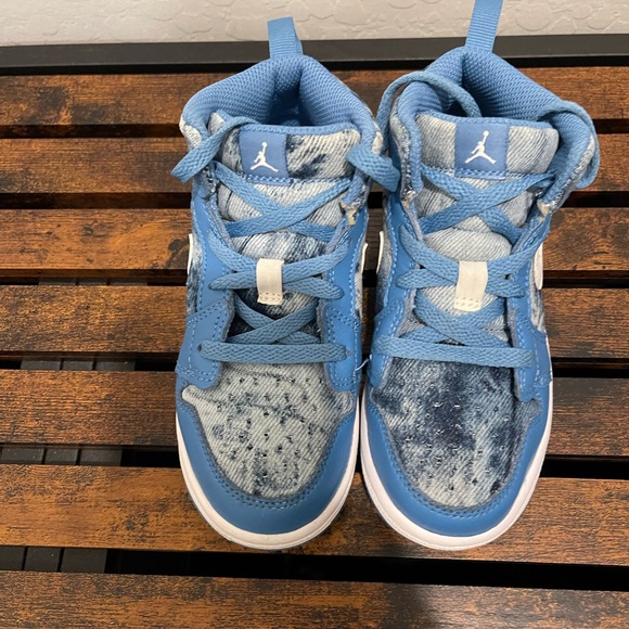 Nike air Jordan’s danim Other - Kids Blue Denim Sneakers with White Accents